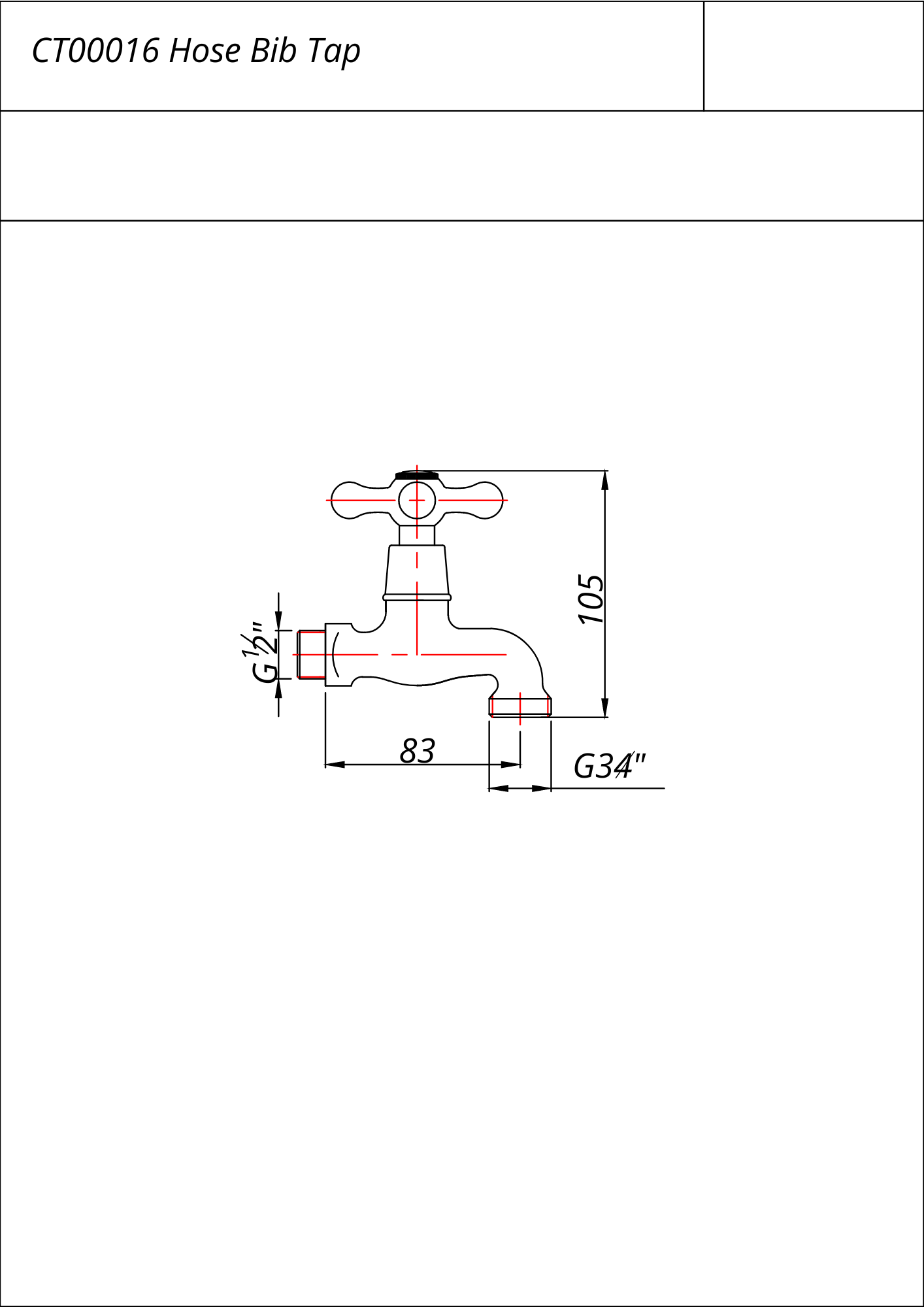 Crimson Hose Bib Tap