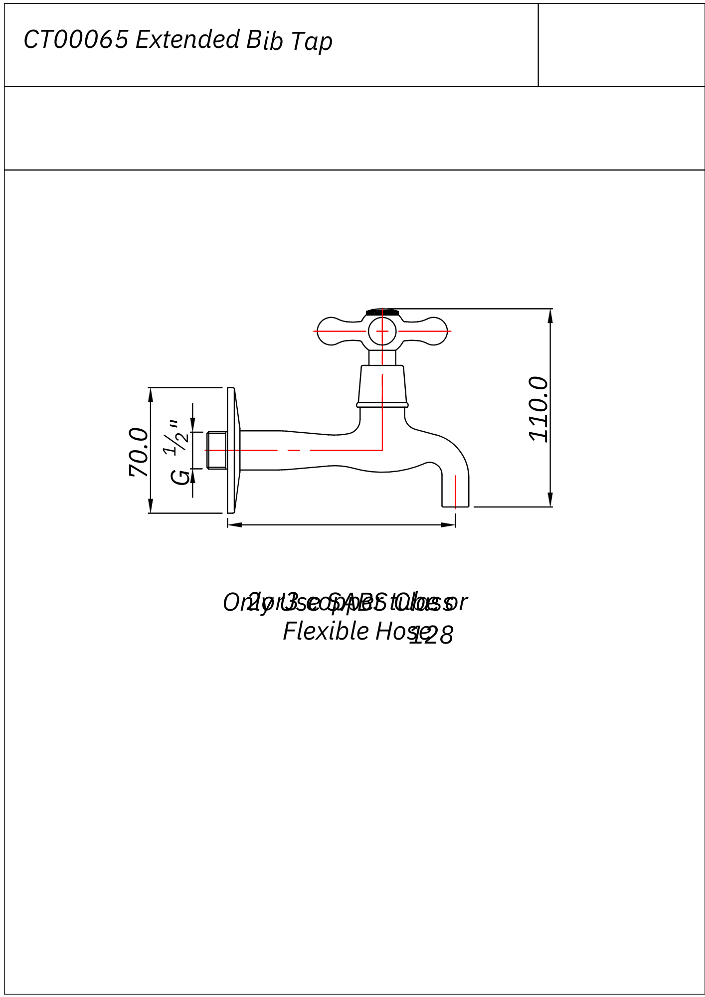 Crimson Extended Bib Tap