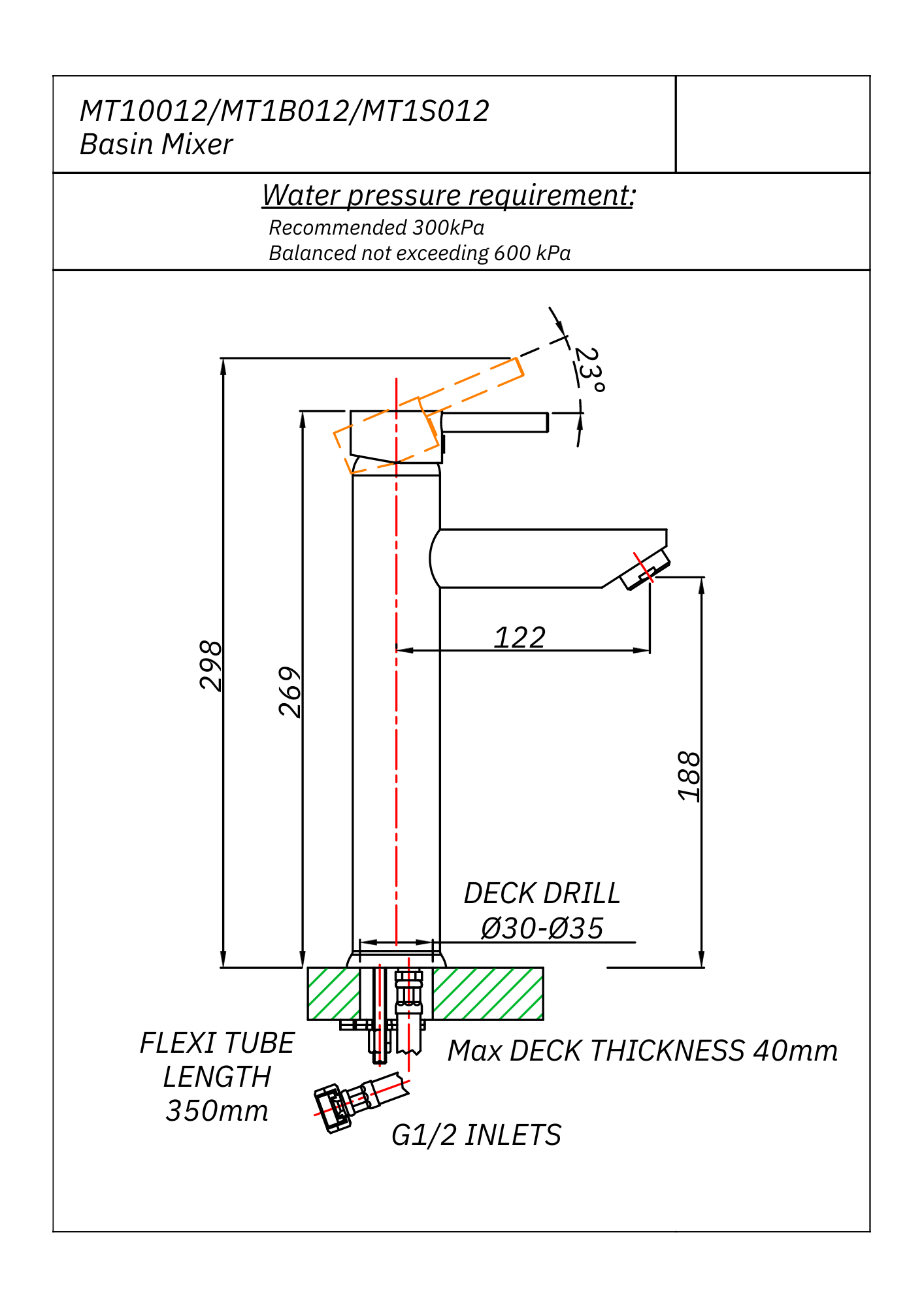 Moon High Basin Mixer Tap