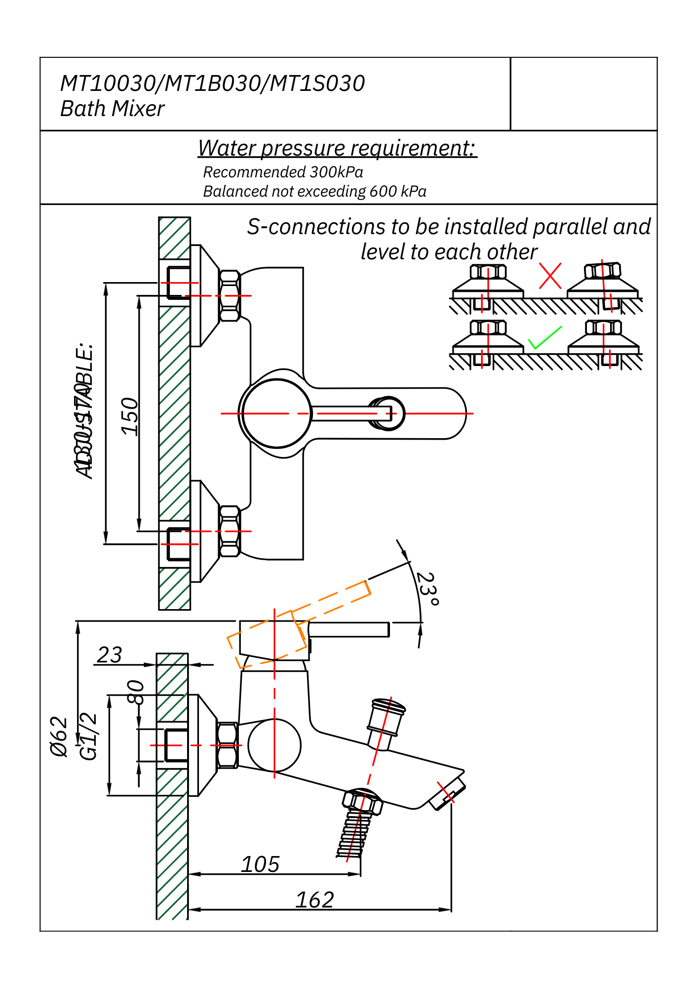 Moon Bath Mixer Tap W/T Standard Offset