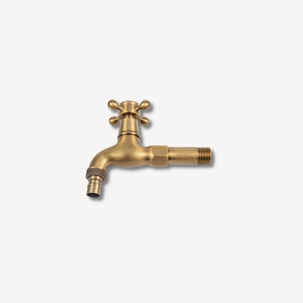Antique Brass Bibcock Tap