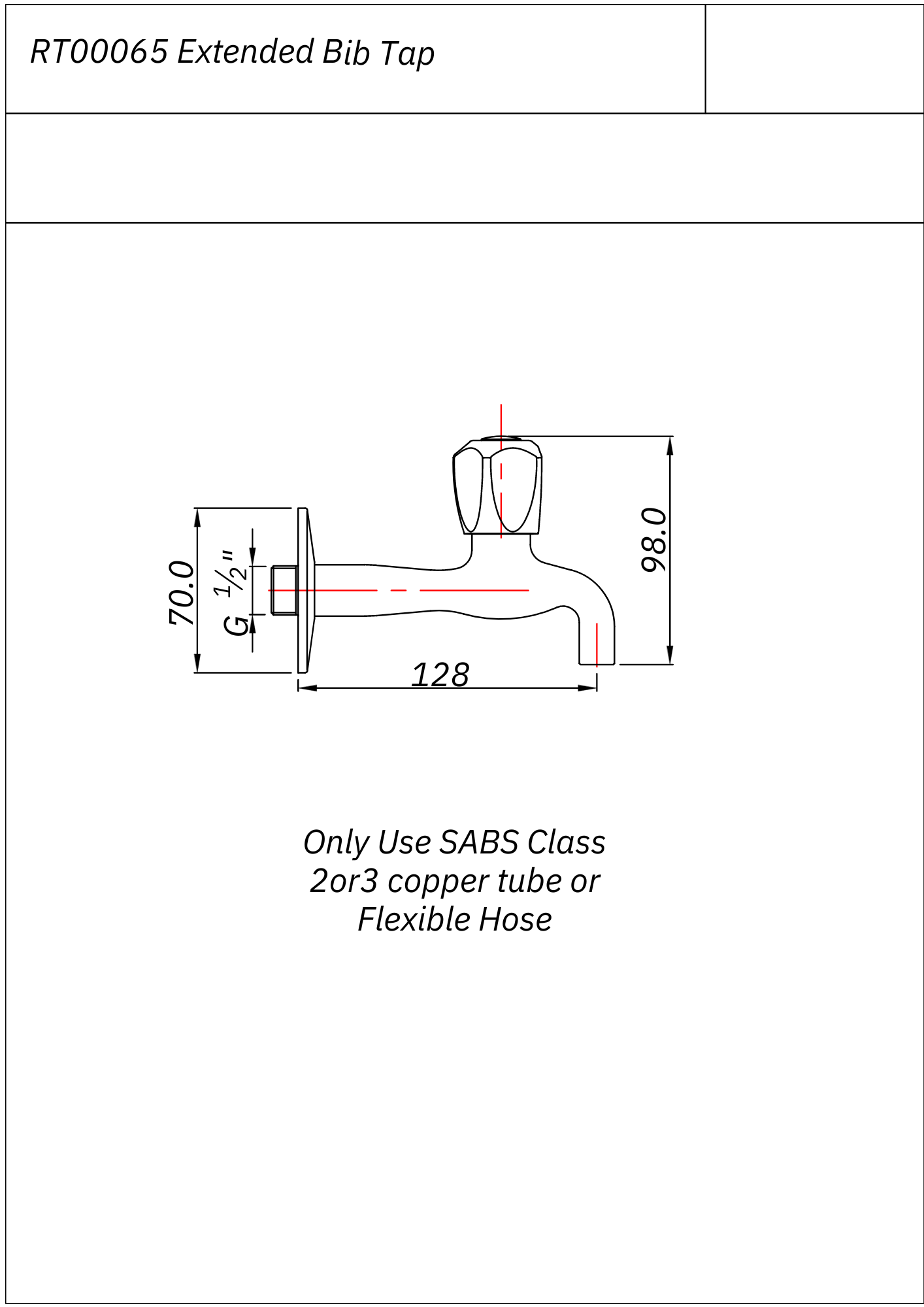 Rip Extended Bib Tap