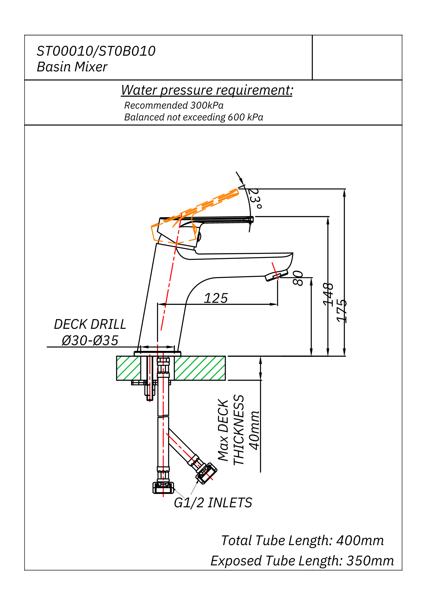 Spring Basin Mixer Tap 80