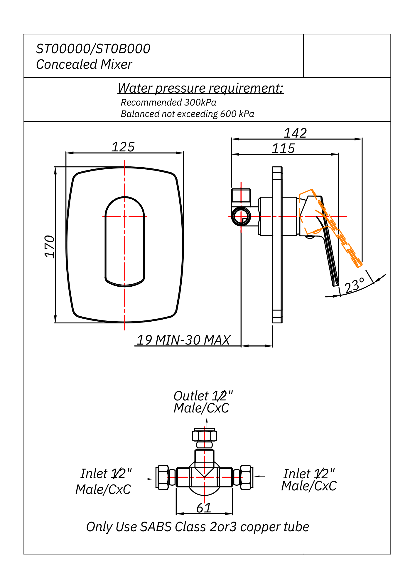 Spring Concealed Mixer Tap