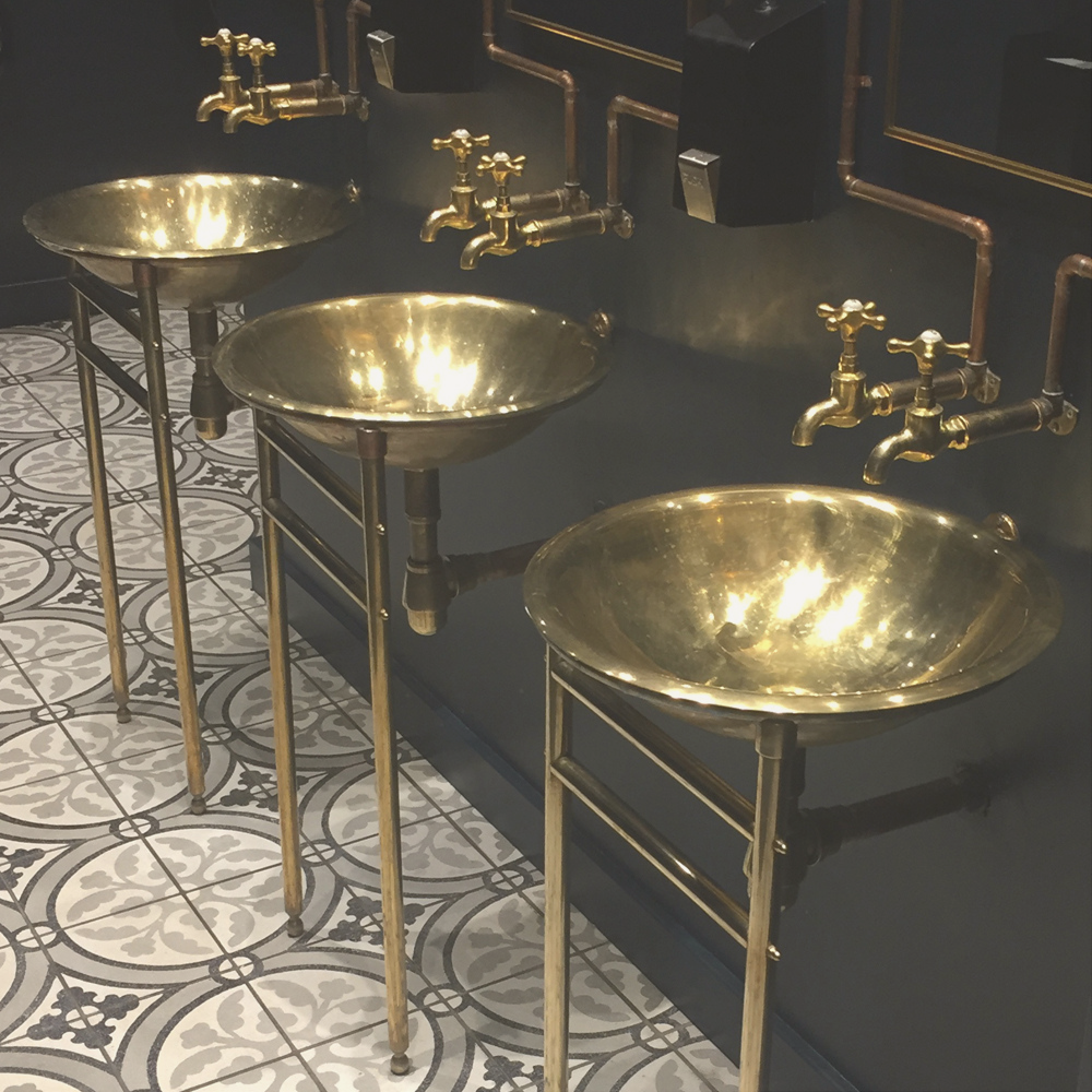 Brass Basin on Stand