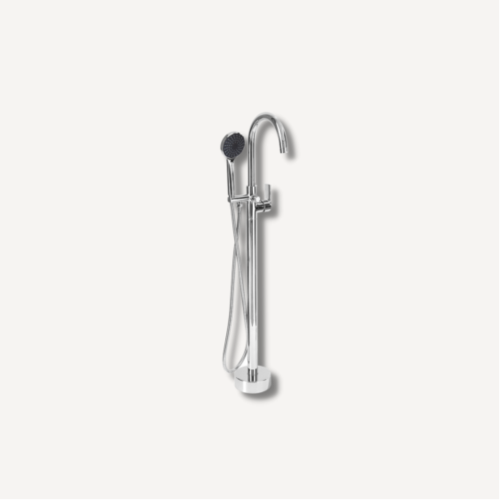 Dune Round Free Standing Bath Mixer Tap With H/S