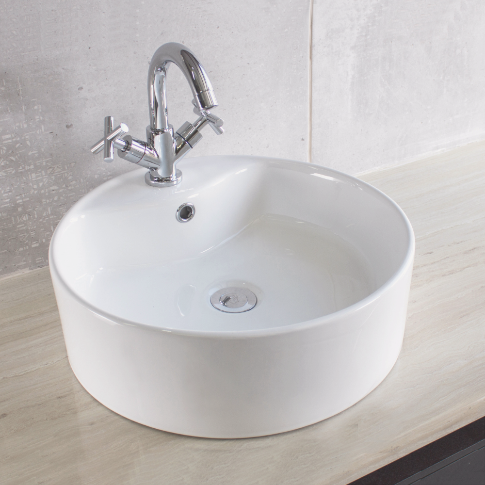 Circle Basin with Tap Hole